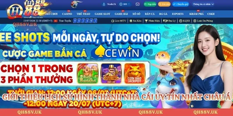 QH88 UK | TRANG CHỦ QH88.COM UY TÍN CÓ LINK +100K MỚI 77 Giới thiệu lịch sử hình thành nhà cái uy tín nhất châu Á