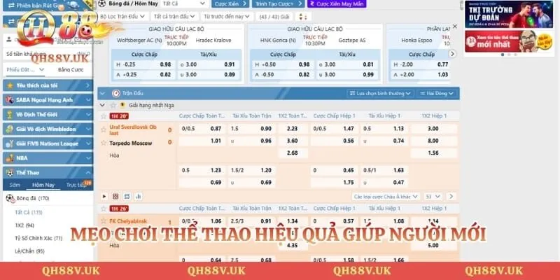 Thể Thao QH88 5 Mẹo chơi thể thao hiệu quả giúp người mới nâng cao kỹ năng